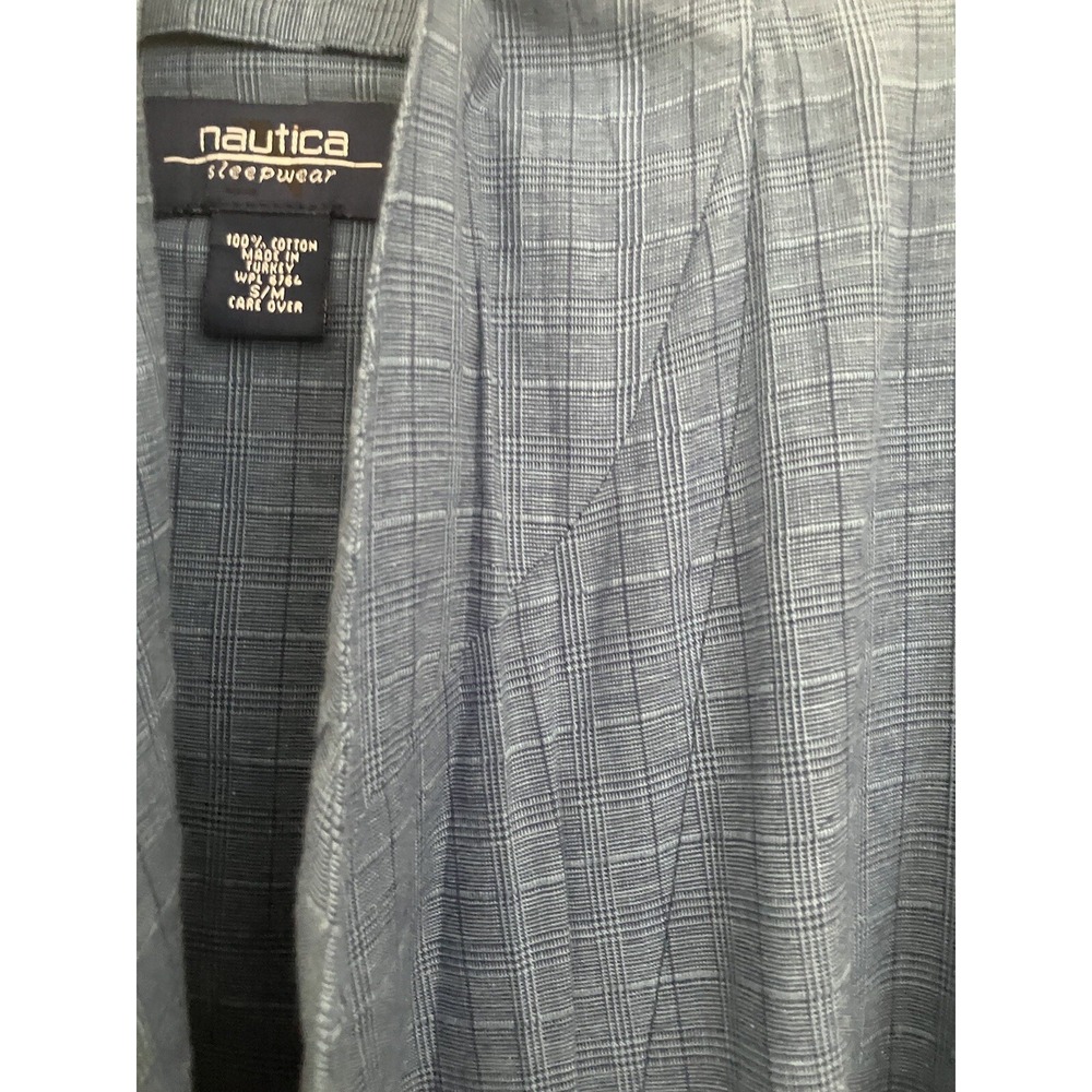 Nautica mens Long-sleeve Lightweight Cotton sleepwear rope and pants Blue Sz MED - Picture 3 of 14
